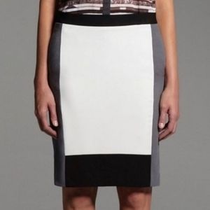 Narciso Rodriguez for Design Nation Neutral Colorblock Pencil Skirt Size 4